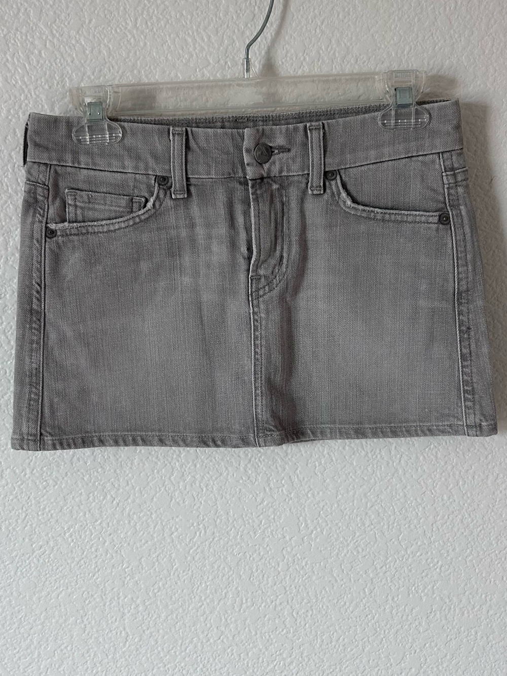 Citizens Of Humanity Light Gray Denim Jean Y2K 2000s inspired Mini Skirt